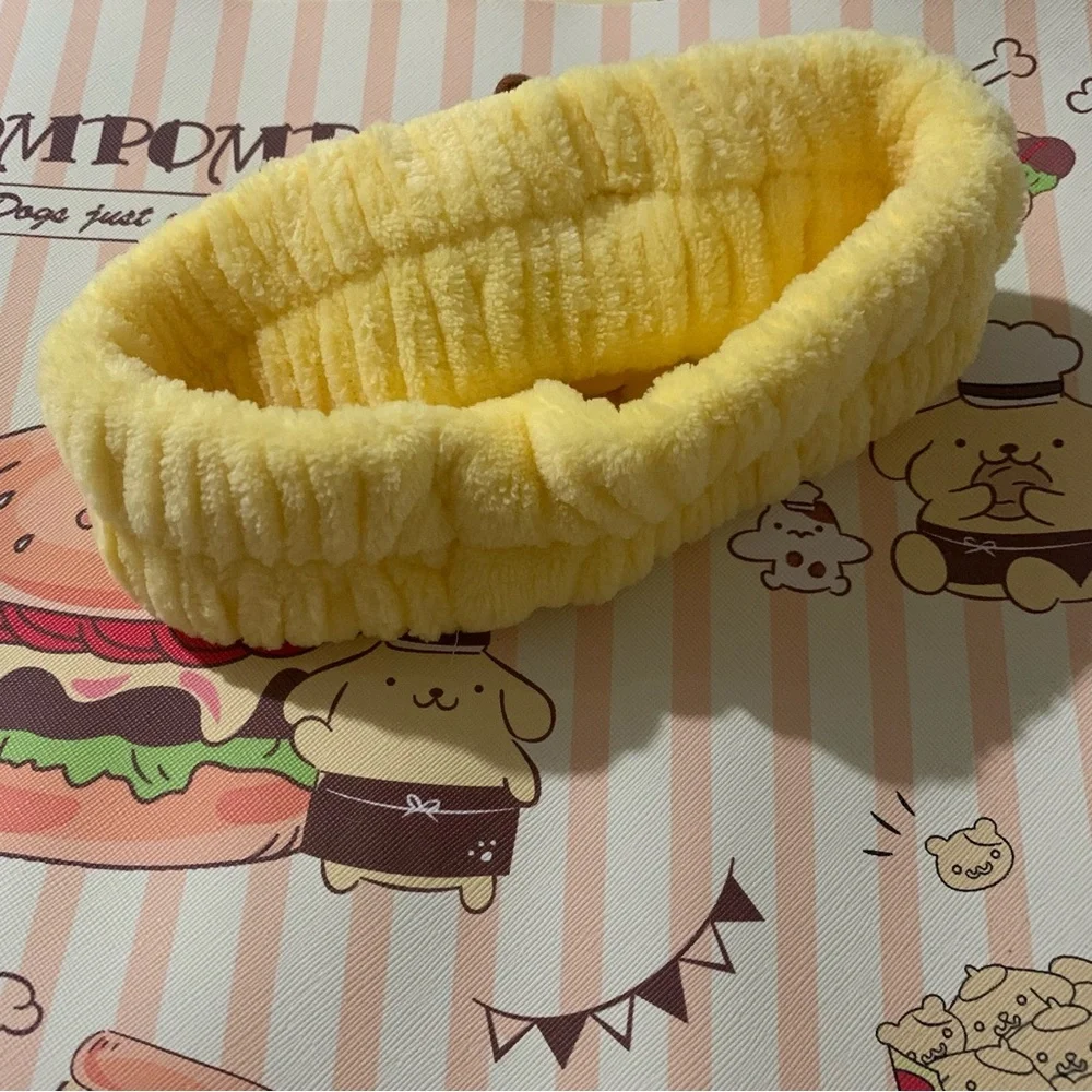 Yellow Pompompurin Soft Stretchy Spa Headband